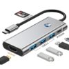 5-in-1 USB-C Hub with 4 USB 3.0 Ports
