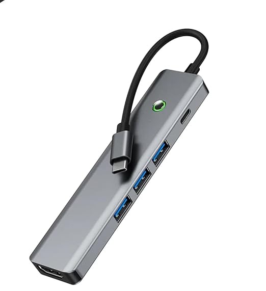 5-in-1 USB-C Hub Adapter with 3 USB 3.0 Ports