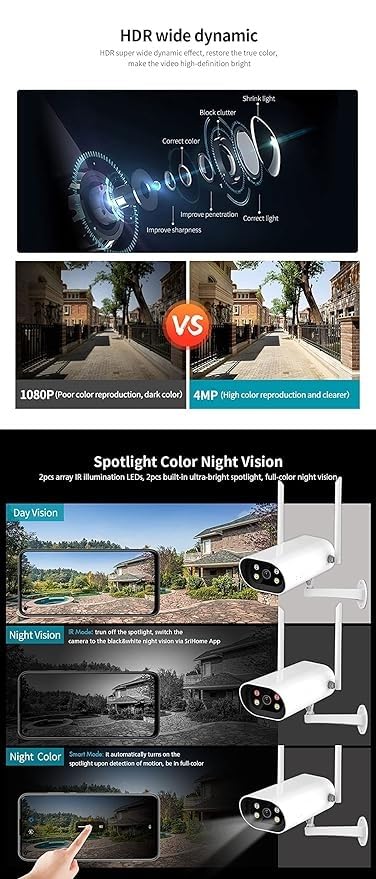 Fronix SH034 4MP Wireless Outdoor Bullet CCTV Camera