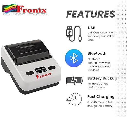 80mm Portable Thermal Label Printer