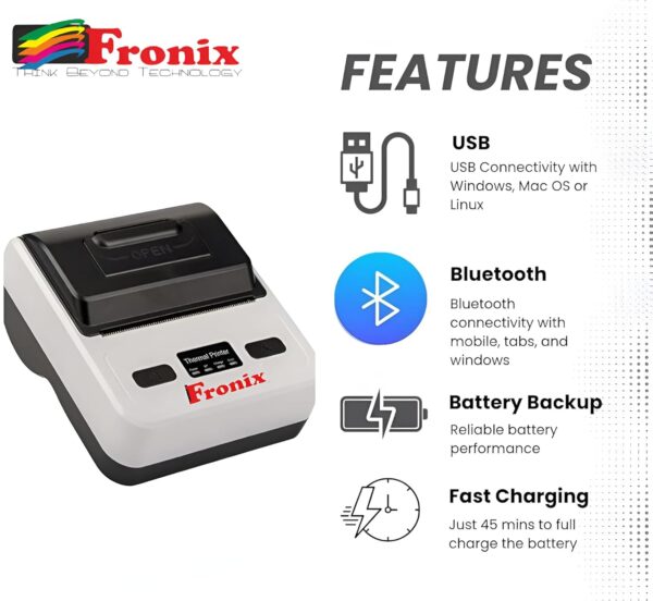 Thermal Receipt Printer Portable Mobile Mini Small Printer