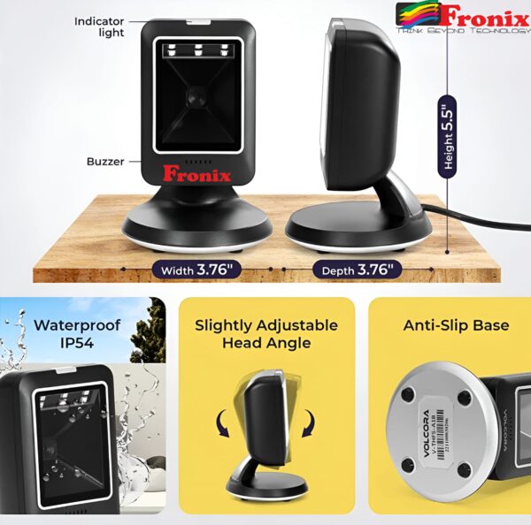Fronix FB1700 2D/1D/CCD/Laser Wired Desktop Barcode Scanner